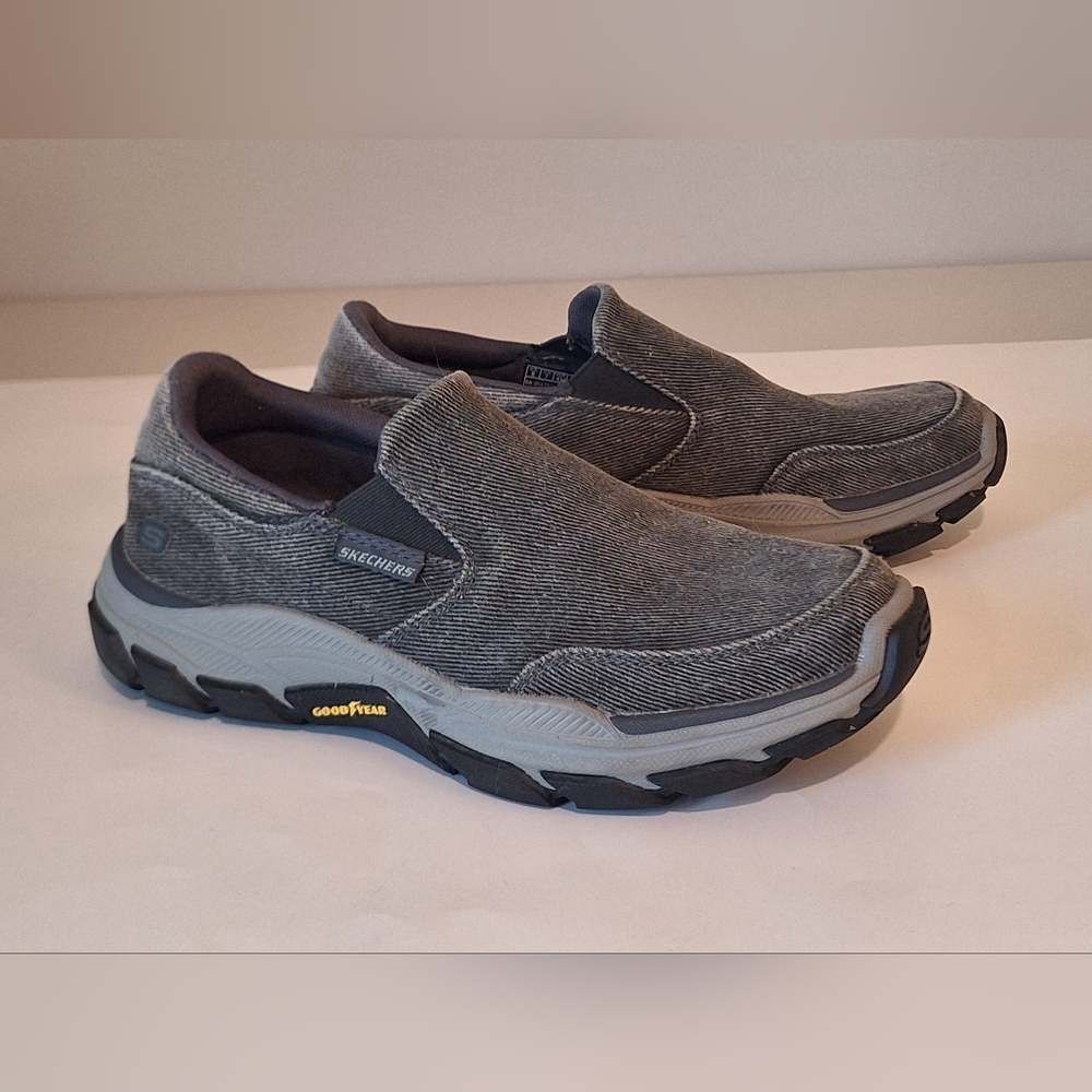 Skechers Respected Fallston Relaxed Fit Air Cooled Memory Foam Charcoal Grey 8